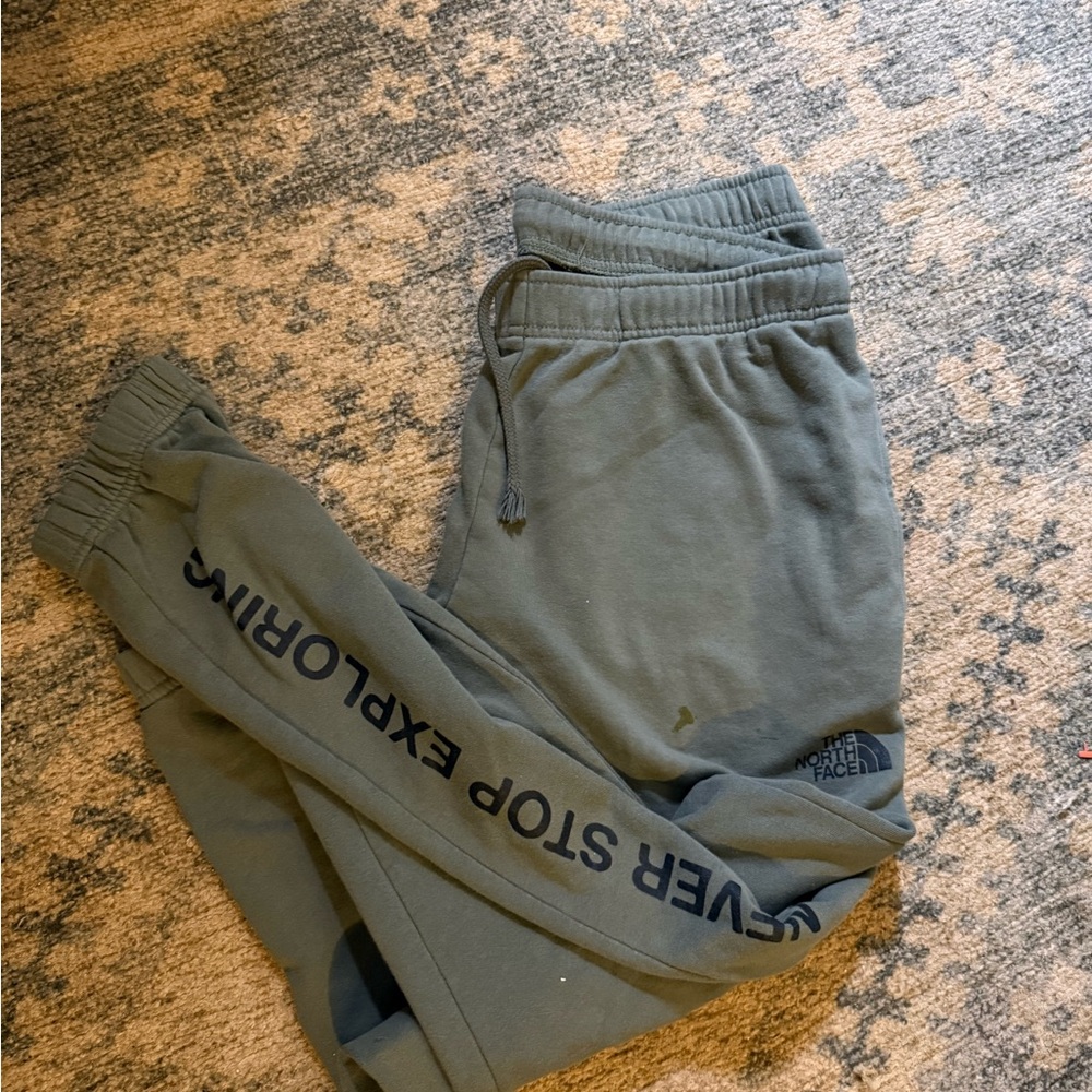 The North Face Gray/Green Joggers